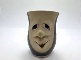 Pottery Shot Glass Brown Clay Ceramic The Village Pottery Nova Scotia  Vintage