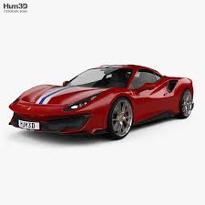 Max | fbx | obj | tex 3d model details: Ferrari 488 Pista 2018 3d Model 3d Model Car 3d Model Ferrari 488