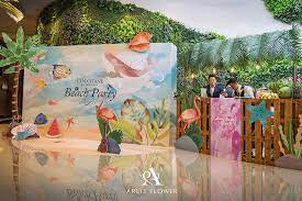 台北婚佈 歐舒丹時尚海濱尾牙 晶宴會館 台北婚佈arlis flower 婚禮佈置 婚佈價格 婚佈推薦 beach party flowers ted baker icon bag