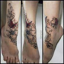 Garage Ink Manor Butterfly Tattoo Butterfly Ankle Tattoos Butterfly Tattoo Ankle Tattoo Cover Up