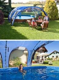 So Schnell Entsteht Ein Hallenbad Und Kann Als Pavillon Umfunktioniert Werden Pool Uberdachung Garten Backyard Pool Swimming Pools Cool Pools