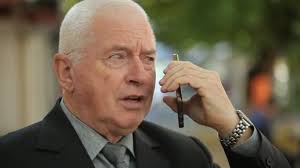 Brave Old Man Talking His Phone His People Street Autumn — Stock Video ©  operator1975 #220722804