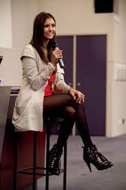 Categories brunette, fetish, fingering, shaved, solo girl, tights and stockings. Nina Dobrev In Black Tights Fashion Tights Nina Dobrev Style Nina Dobrev