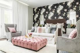 Thus you may safely use contrasting vibrant colors, including black. Elegant Contemporary Master Bedroom With Floral Wallpaper Accent Wall Hgtv