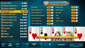 Deuces wild is a popular video poker variation that is played online and uses a standard deck of 52 cards. Play Free Bonus Deuces Wild Red Rake Gaming Game