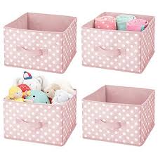 Black And White Polka Dot Storage Bins Amazon Com Mdesign Soft Fabric Closet Storage Organizer Holder Box Bin Attached Handle Storage Closet Organization Fabric Storage Bins Fabric Storage Boxes