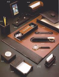 Our modern desk accessories have slim silhouettes and thoughtful portability built into their designs so your can move your office with ease and work from anywhere. Croco Grained Leather Desk Accessories