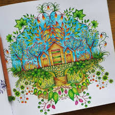 What Design Ideas Are There For A Wooden Screen Thanks To Its Natu Secret Garden Coloring Book Finished Secret Garden Colouring Johanna Basford Secret Garden