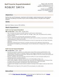 Golf Course Superintendent Resume Samples Qwikresume