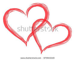 2 Hearts Shape Vector Sweet Couple In Love Paint Brush Illustration Buy This Vector On Shutterstock Fin Painting Love Couple Valentine Day Love Two Hearts