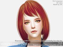 Cute Female Short Hair For The Sims 4 Spring4sims Sims 4 Sims 4 Cc Hair Female Sims 4 Cc Hair