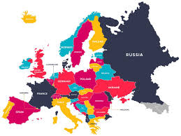 Harta fizica muta a europei. Harta Europei Rutiera Rute Auto Europa