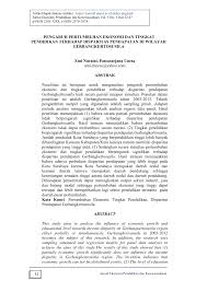 Dampak positif dan negatif dari dari pengaruh globalisasi dalam pendidikan dijelaskan. Pdf Pengaruh Pertumbuhan Ekonomi Dan Tingkat Pendidikan Terhadap Disparitas Pendapatan Di Wilayah Gerbangkertosusila