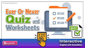 There are various simple tasks at a1 level, such as unscramble the sentence, gap fill and predictions. Present Perfect With Ever Never Quiz Worksheets Englezz