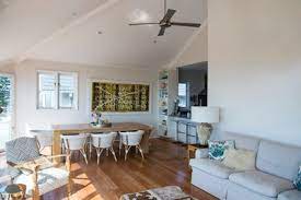 A hamptons style space flooded with natural light and sea views. Deborah Hutton S Sydney Forever Home See Her Renovated Hamptons Inspired Beach Pad