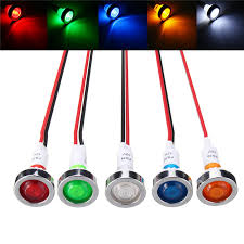 12v 10mm Car Boat Yacht Truck Led Indicator Light Signal Lamp Pilot Dashboard Panel Warning Lamp Red Yellow Blue Green Indicator Lights Boat Led Led Indicator