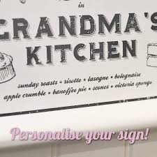 personalised vintage style kitchen sign