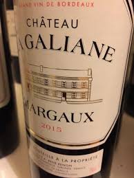 Red wine from margaux · france. 2015 Chateau La Galiane France Bordeaux Medoc Margaux Cellartracker