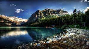 Download and use 100,000+ hd background stock photos for free. Fantastic Lake Louise In Alberta Canada Hdr Wallpapers Canada Background Hd 1920x1080 Download Hd Wallpaper Wallpapertip