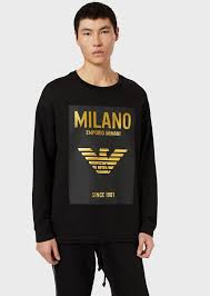 Also follow @armaniexchange for more armani updates. Sweatshirt With Milano Maxi Logo And Drawstring Man Emporio Armani