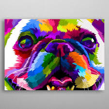 Close Up Of Face Bulldog Metal Poster Print Peri Priatna Displate In 2021 Dog Pop Art Colorful Animal Paintings Painting Art Projects