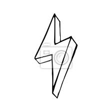 Repeat background with hand drawn doodle lightning bolt signs, thunderbolts, energy thunder bolt, warning symbol illustration. Lightning Bolt Hand Drawn Vector Doodle Illustration For Design Wandsticker Blitz Bolzen Schrulligen Myloview De