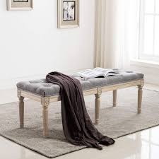 Based on our research, we've narrowed down the list to models from simpli home, songmics, linon. Chairus Fabric Upholstered Entryway Ottoman Bench Classic Bedroom Bench With Rustic Wood Legs Gray Buy Online In Qatar At Qatar Desertcart Com Productid 74464761