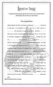 The Expedition Narrative Tenses Tenses Handwriting Analysis English Worksheets For Kids