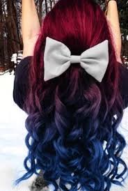 Purple Fade To Blue Thick Hair Styles Hair Styles Cool Hair Color