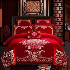 Featherbeds straw mattresses medieval tablecloths bed warmers. Red And Gold Medieval Indian Pattern Embroidered Boutique Beautiful Vogue Luxury Full Queen Size Bedding Sets Enjoybedding Com