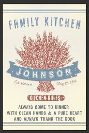 country kitchen personalized wall