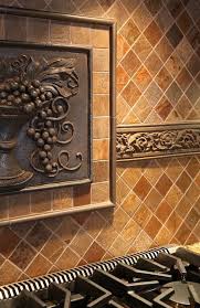 Kitchen Backsplash Plaques Collection Feature Tile On Cooktop Backsplash This Is A Little Too Muc In 2020 Kitchen Backsplash Designs Tuscan Kitchen Tuscan Decorating