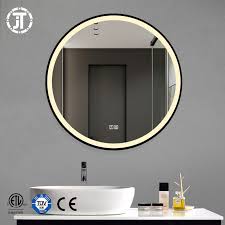The weight of a mirror will depend on its size. Jitai Frame Bathroom Decor Mirror Touch Light Smart Wall Mirror Led Framed Mirror Large Round Black Rectangle Touch Switch Buy Modern Led Bathroom Mirror Led Framed Mirror Bathroom Framed Led Mirror Product On