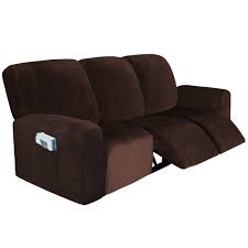 45 days money back guarantee. Amazon Com Velvet Stretch 8 Pieces Recliner Sofa Covers Reclining Couch Covers For Home Theater Recliner Brown Kitchen Dining