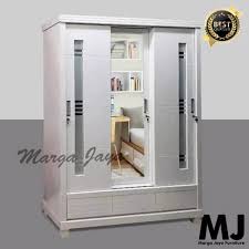 Custom design & ukuran menyesuaikan space ruangan paket produk : Lemari Pakaian Baju Sliding 3 Pintu Jumbo Kaca Laci Kayu Blockteak Minimalis Shopee Indonesia