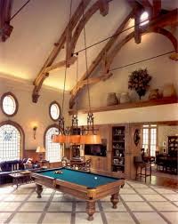 Pool Atble Lighting Fixtures Ganging On Vaulted Ceiling Jpg 397 500 Game Room Decor Billiards Room Decor Game Room