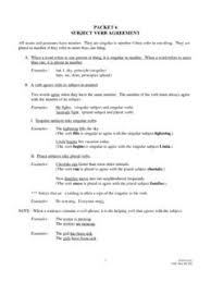 This quiz covers compound subjects with one singular and one plural noun or pronoun, as well as complex sentences. Packet 6 Subject Verb Agreement Pc Mac Subject Verb Agreement Exercise 5 Pdf4pro