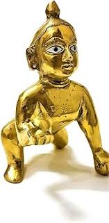 Buy Krishna. Metal Laddu Gopal Idol, Standard Online at Low Prices in India 