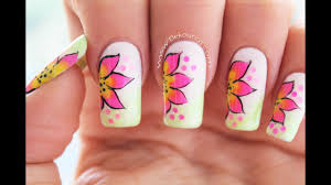 Diseños de uñas cortas fáciles de hacer. Decoracion De Unas Flores Faciles Easy Flower Nail Art Youtube