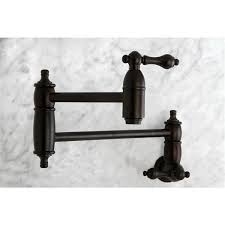 Henry low profile three hole deck mounted lavatory faucet with metal cross handles. Pot Filler Faucets Rustic Sinks
