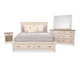 These complete furniture collections include everything you need to outfit the entire bedroom in coordinating style. Four Piece Rustic Farmhouse Bedroom Set In Aged Ivory Mathis Brothers Furniture