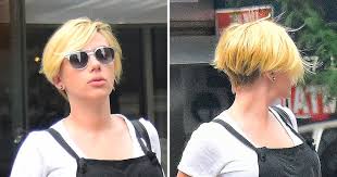 It is messy on the top and the sides are shaved off. Scarlett Johansson Gets A Boy Band Haircut