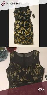 Black And Gold Clothes En Focus Black Gold Detail Dress Size 8 Clothes Design Fashion Dresses
