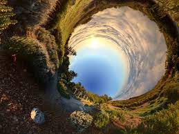 Nature Illusion Circular Landscape Wallpaper Panoramic Picture Surreal Landscape Panoramic Photography