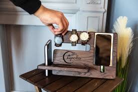 Discover the best presents for him, with free uk delivery available! Mens Wood Valet Box Mens Valet Stand Mens Wood Valet Tray Charging Dock Personalized Docking Station G Handmade Gifts For Men Mens Valet Stand Mens Valet