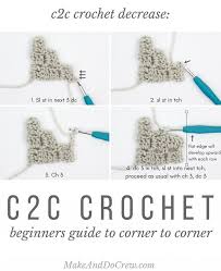 How To Corner To Corner Crochet C2c For Beginners