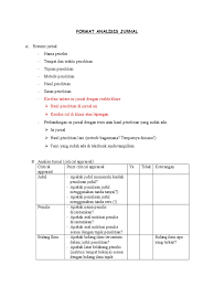 Penggunaan metode jigsaw menjadi salah satu contoh dalam jurnal penelitian ini. Format Analisis Jurnal