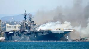 massive fire breaks out on u.s. assault
