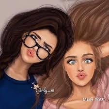 Pin By Aml Fathy On Girly M Drawings Of Friends Best Friend Drawings Girly M