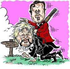 Für labour befindet sich cameron links im bild.***** David Cameron And Boris Johnson By Simonelli Politics Cartoon Toonpool